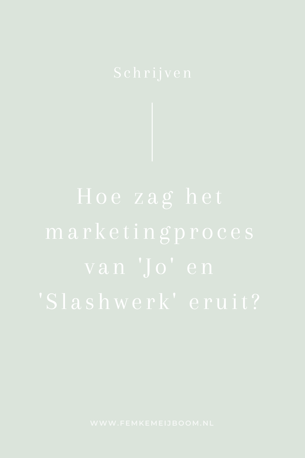 Hoe zag het marketingproces van ‘Jo’ en ‘Slashwerk’ eruit?